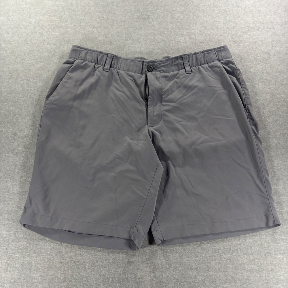 Under Armour Mens Gray HeatGear Golf Shorts Size 38 Performance Flat Front